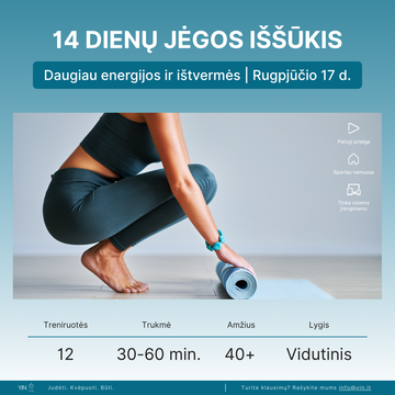 14 dienų jėgos stiprinimo iššūkis – Daugiau energijos ir ištvermės | Rugpjūčio 17 d.