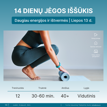 14 dienų jėgos stiprinimo iššūkis – Daugiau energijos ir ištvermės | Liepos 13 d.