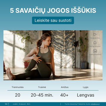 5 savaičių jogos iššūkis – Leiskite sau sustoti | Rugsėjo 14 d.